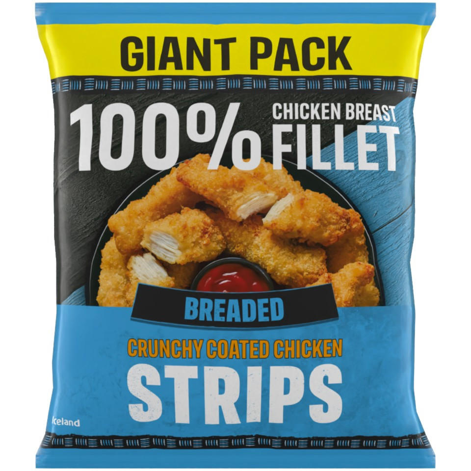Iceland Breaded Crunchy Coated Chicken Strips 1.6kg