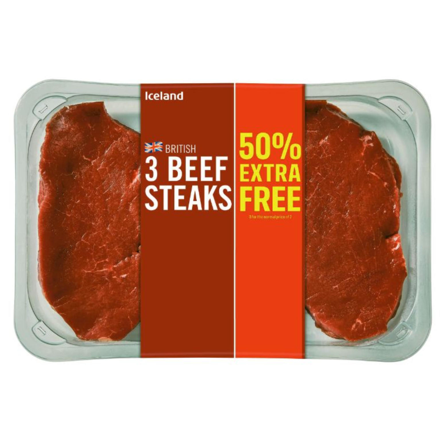 Iceland 3 Beef Steaks 405g Beef Iceland Foods
