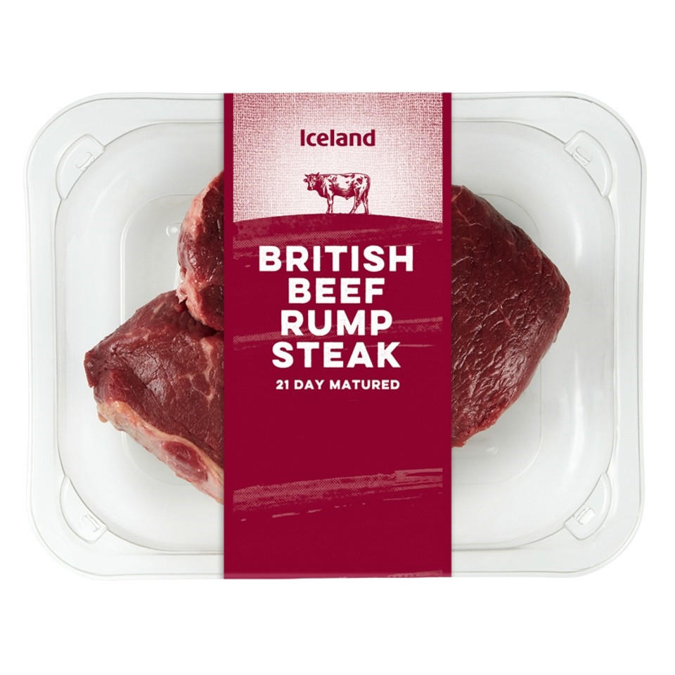 Iceland British Beef Rump Steak 21 Day Matured 227g Beef Iceland Foods 