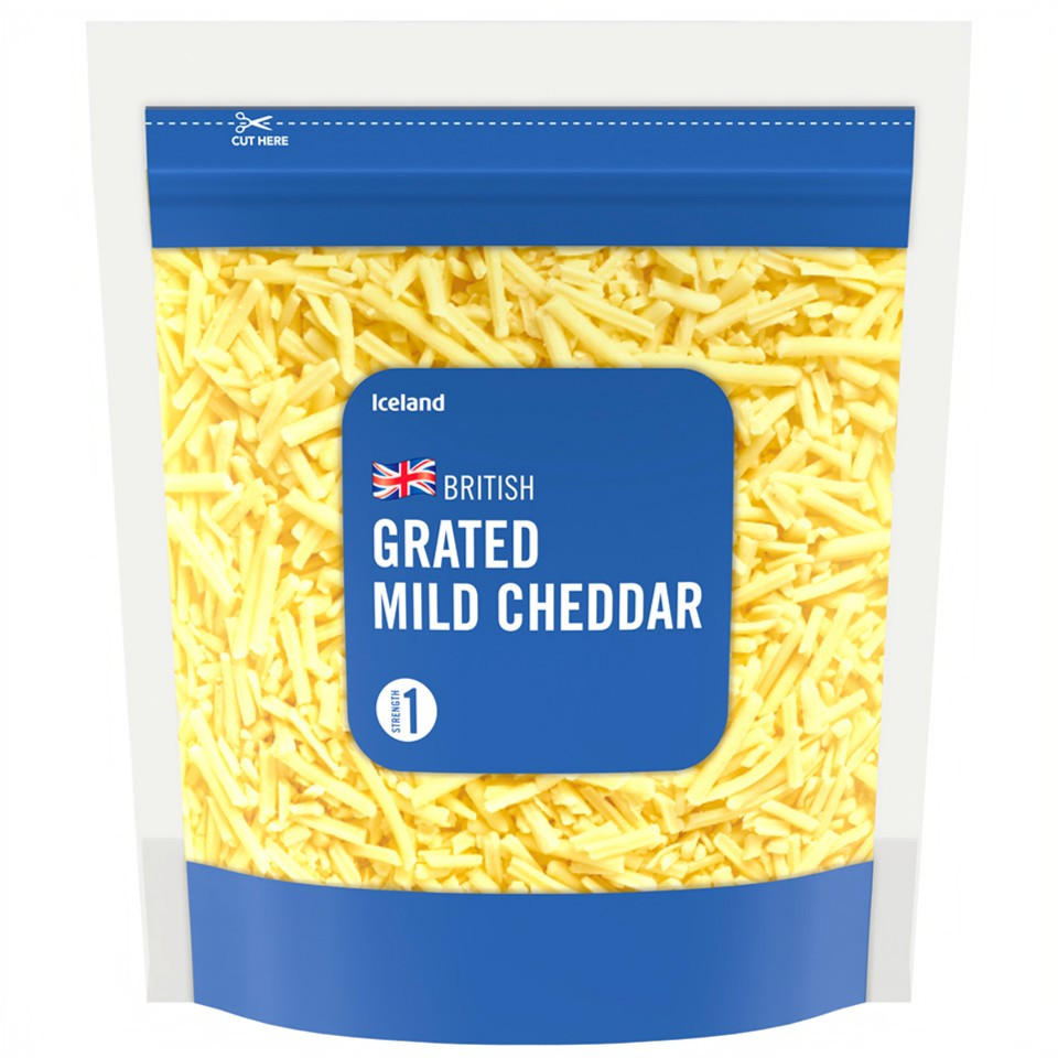 Iceland British Grated Mild Cheddar 350g Grated & Sliced Cheese