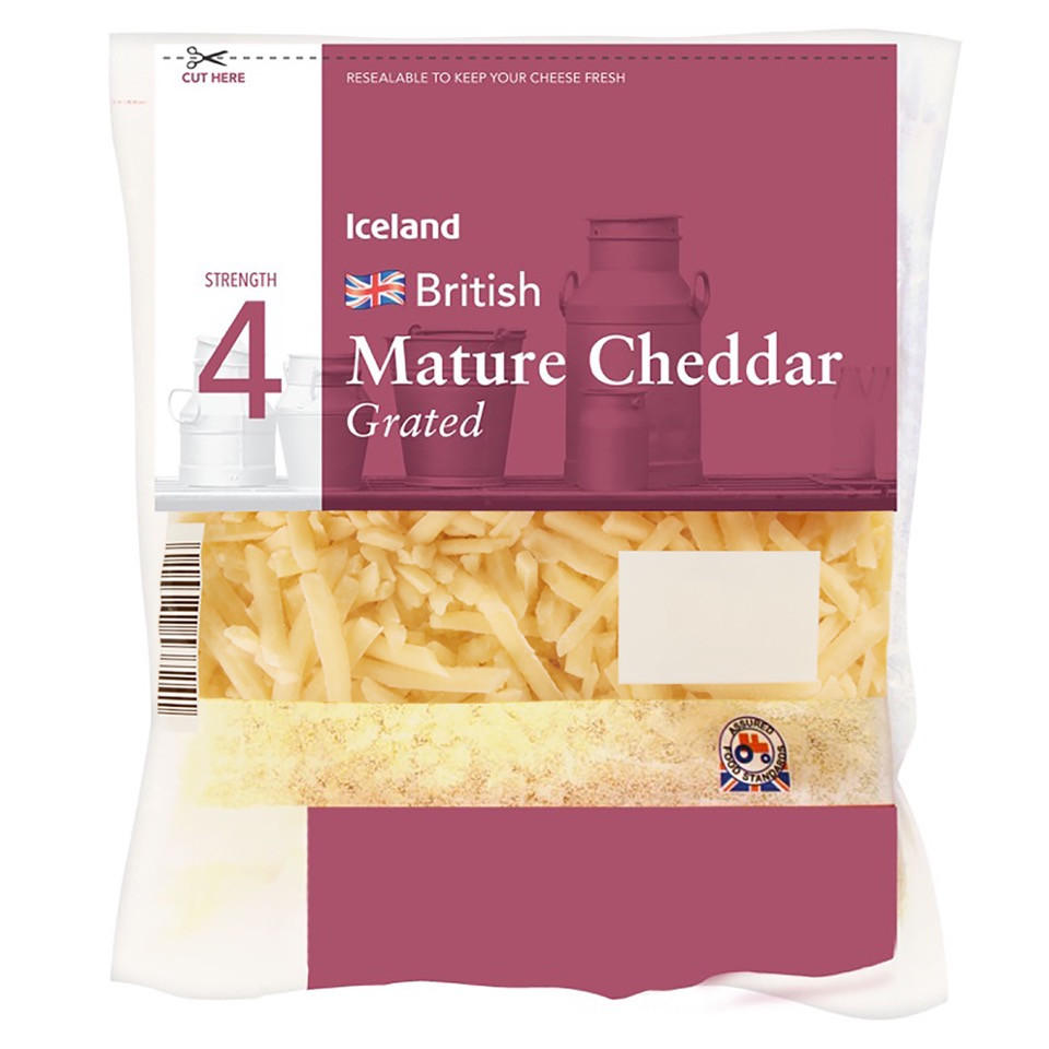 Iceland British Mature Cheddar Grated Cheese 250g