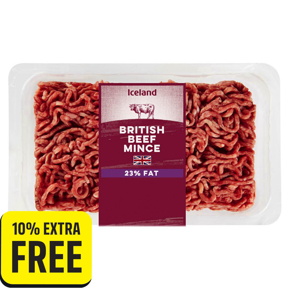 Iceland British Beef Mince 23 Fat 500g Beef Iceland Foods