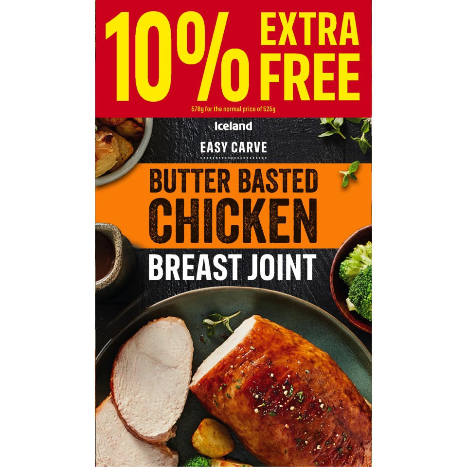Iceland Butter Basted Chicken Breast Joint 578g Chicken Iceland Foods