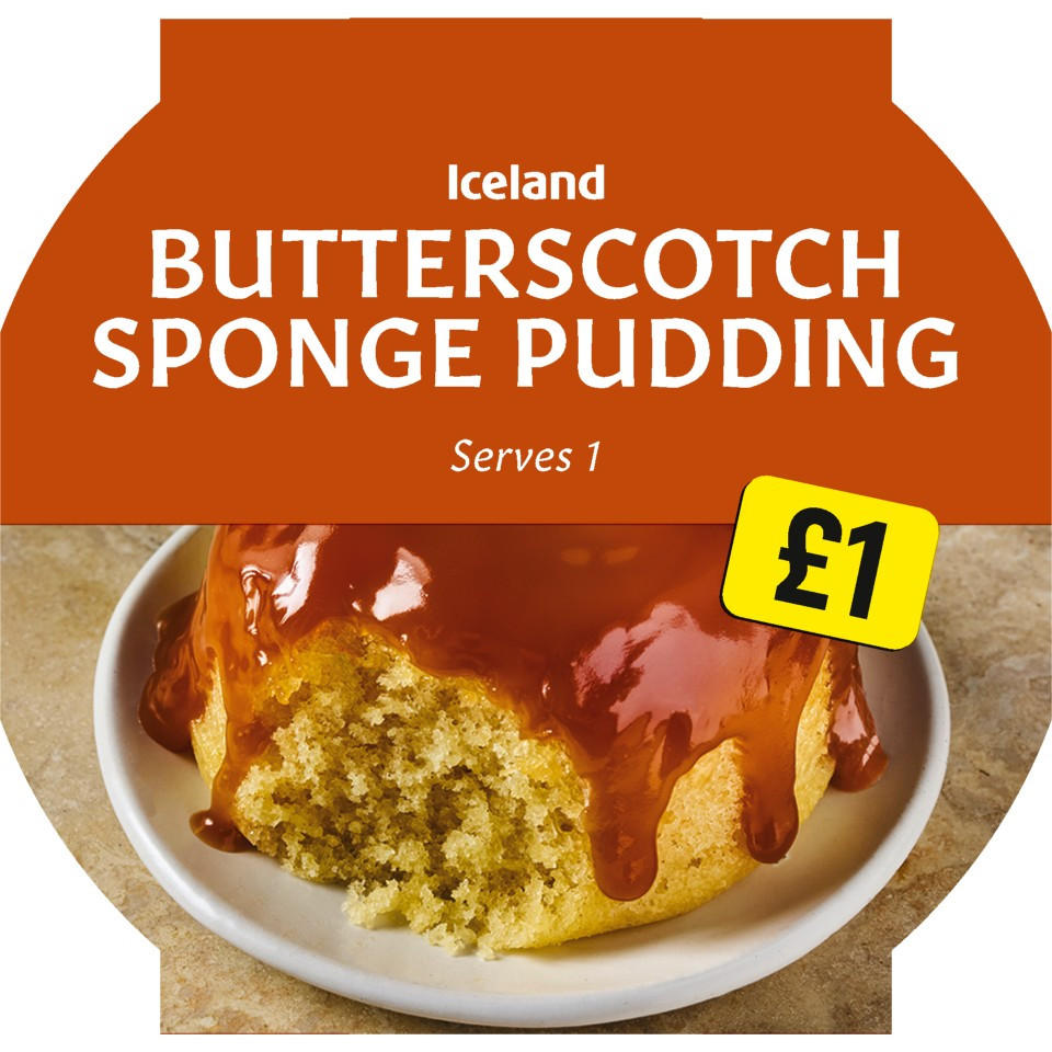 Iceland Butterscotch Sponge Pudding 100g Muffins & Mini Bites