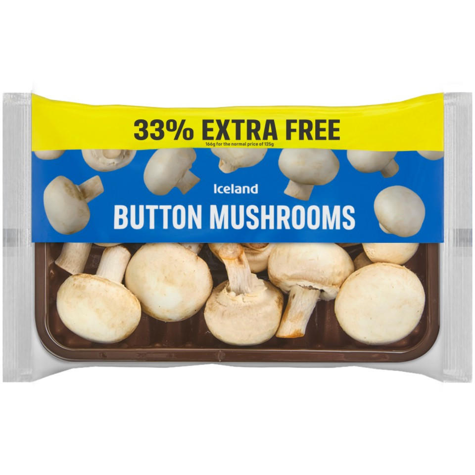 Iceland Button Mushrooms 125g