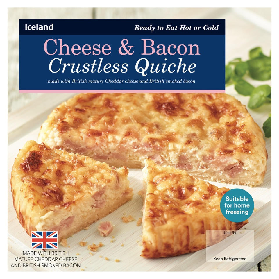 Iceland Cheese & Bacon Crustless Quiche 340g Pies & Quiches Iceland Foods