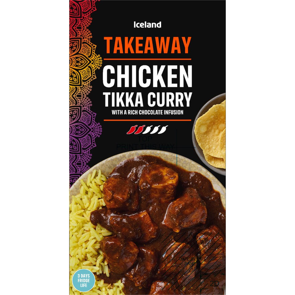 Iceland Chicken Tikka Curry 375g, folic acid free