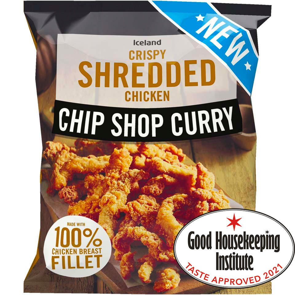 Iceland Chip Shop Curry Crispy Shredded Chicken 450g Crispy Shredded