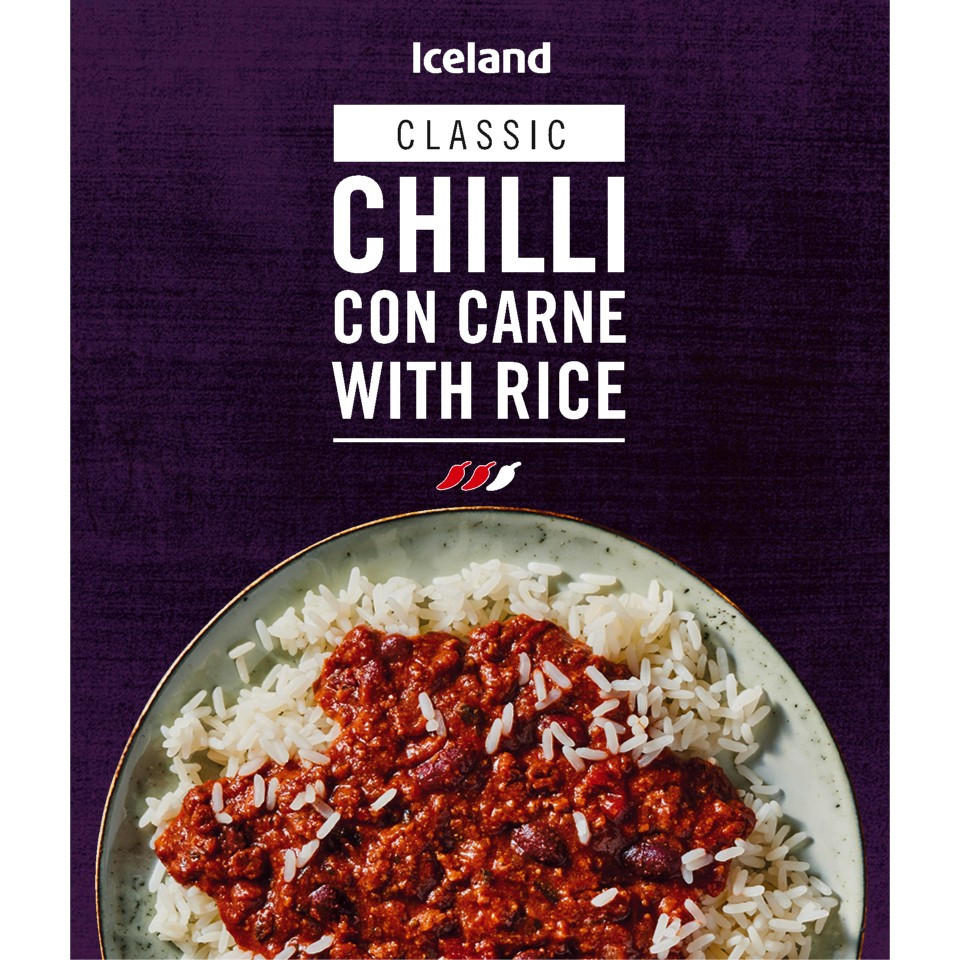 Iceland Chinese Rice Iceland Classic Chilli Con Carne With Rice 400g | Spanish & Mexican ...