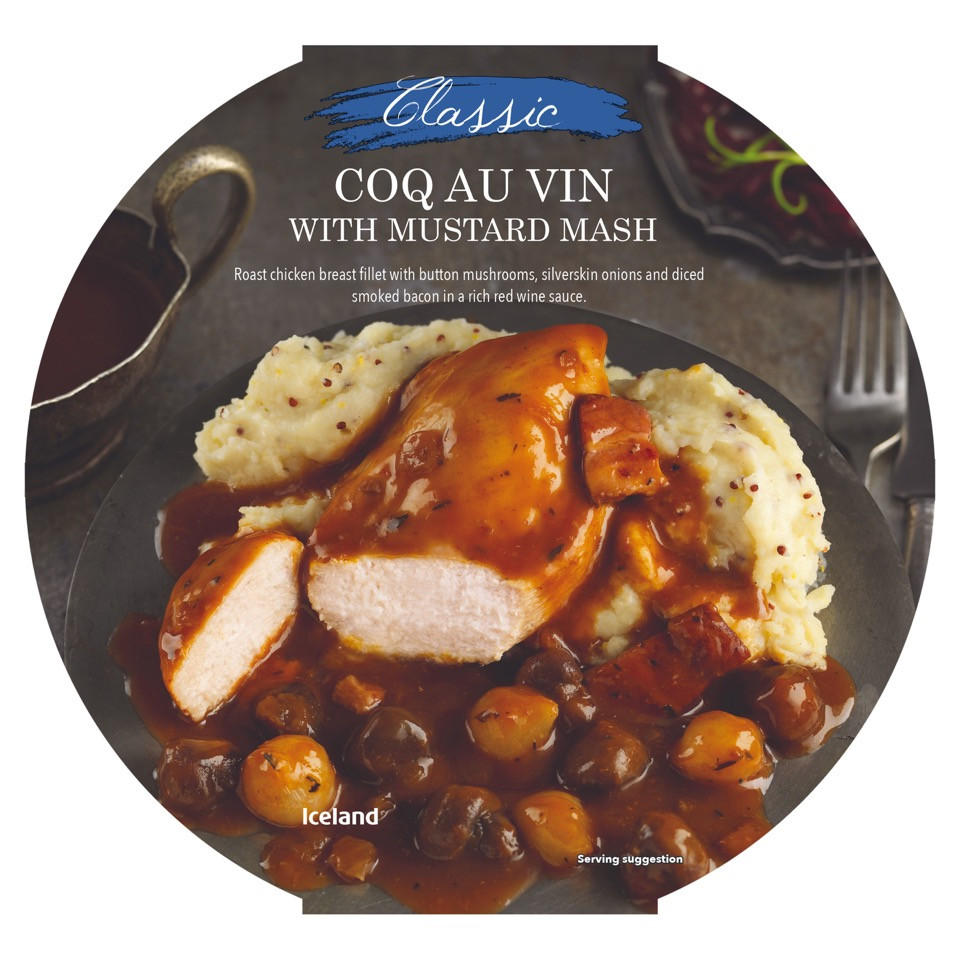 Iceland Classic Coq Au Vin with Mustard Mash 500g Iceland Foods