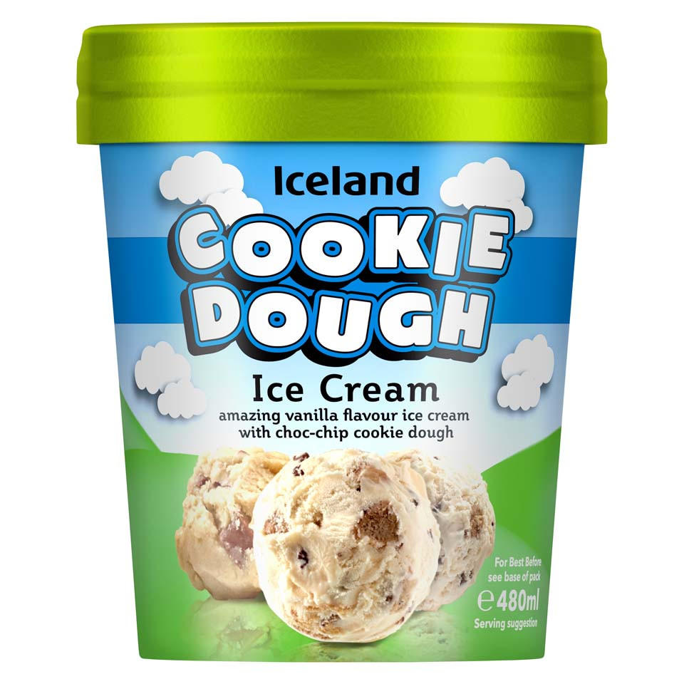 Iceland Cookie Dough Ice Cream 480ml Ice Cream Iceland Foods