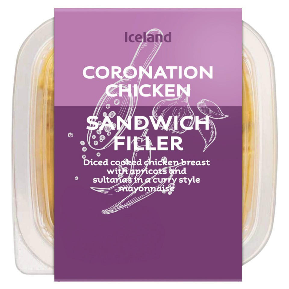 Iceland Coronation Chicken Sandwich Filler 250g | Sandwich Fillers ...