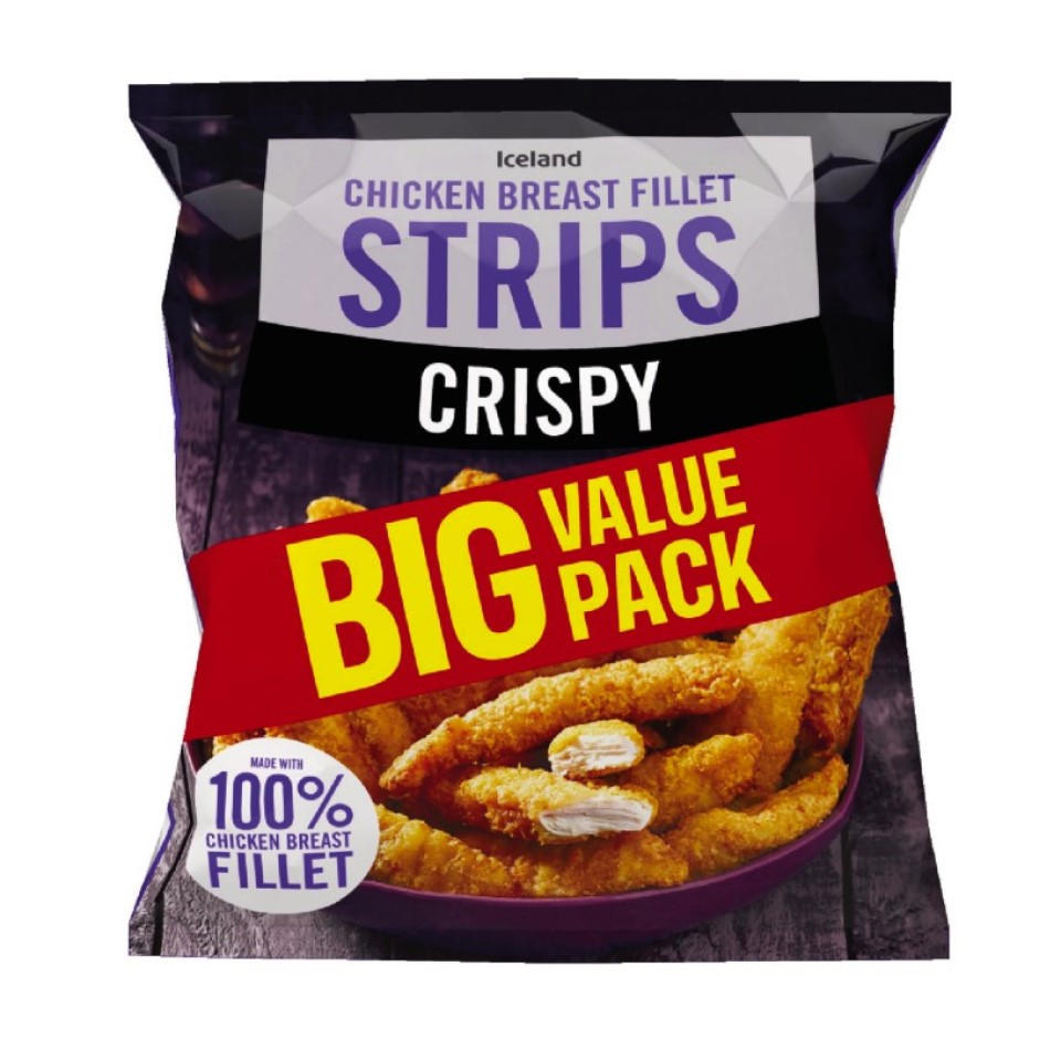 Iceland Crispy Chicken Breast Fillet Strips 850g Iceland Foods 3173