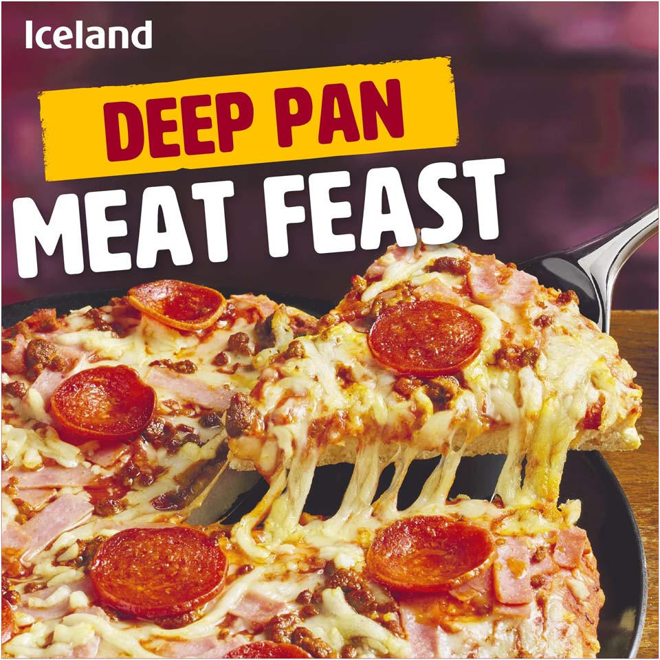 Iceland Deep Pan Meat Feast Pizza 385g | Deep Pan Pizza | Iceland ...