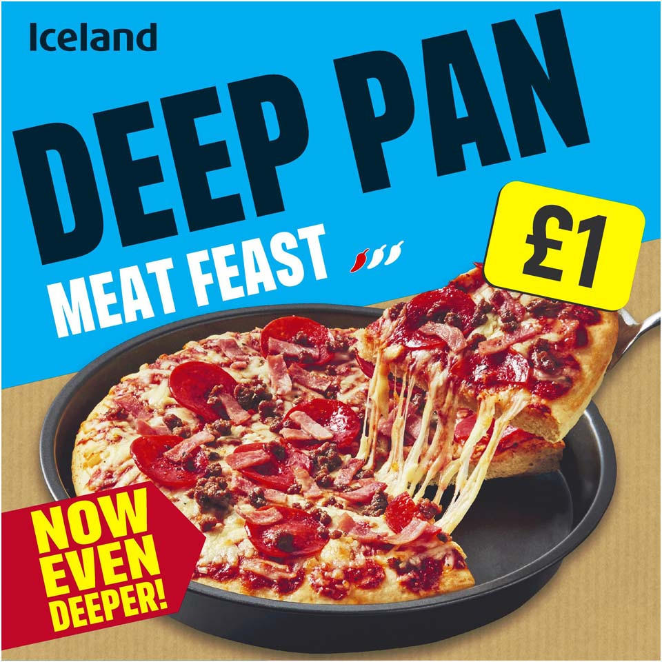 Iceland Deep Pan Spicy Meat Feast Pizza 376g Deep Pan Pizza Iceland