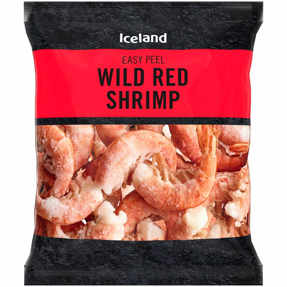 Iceland Easy Peel Wild Red Shrimp 200g Prawns Seafood