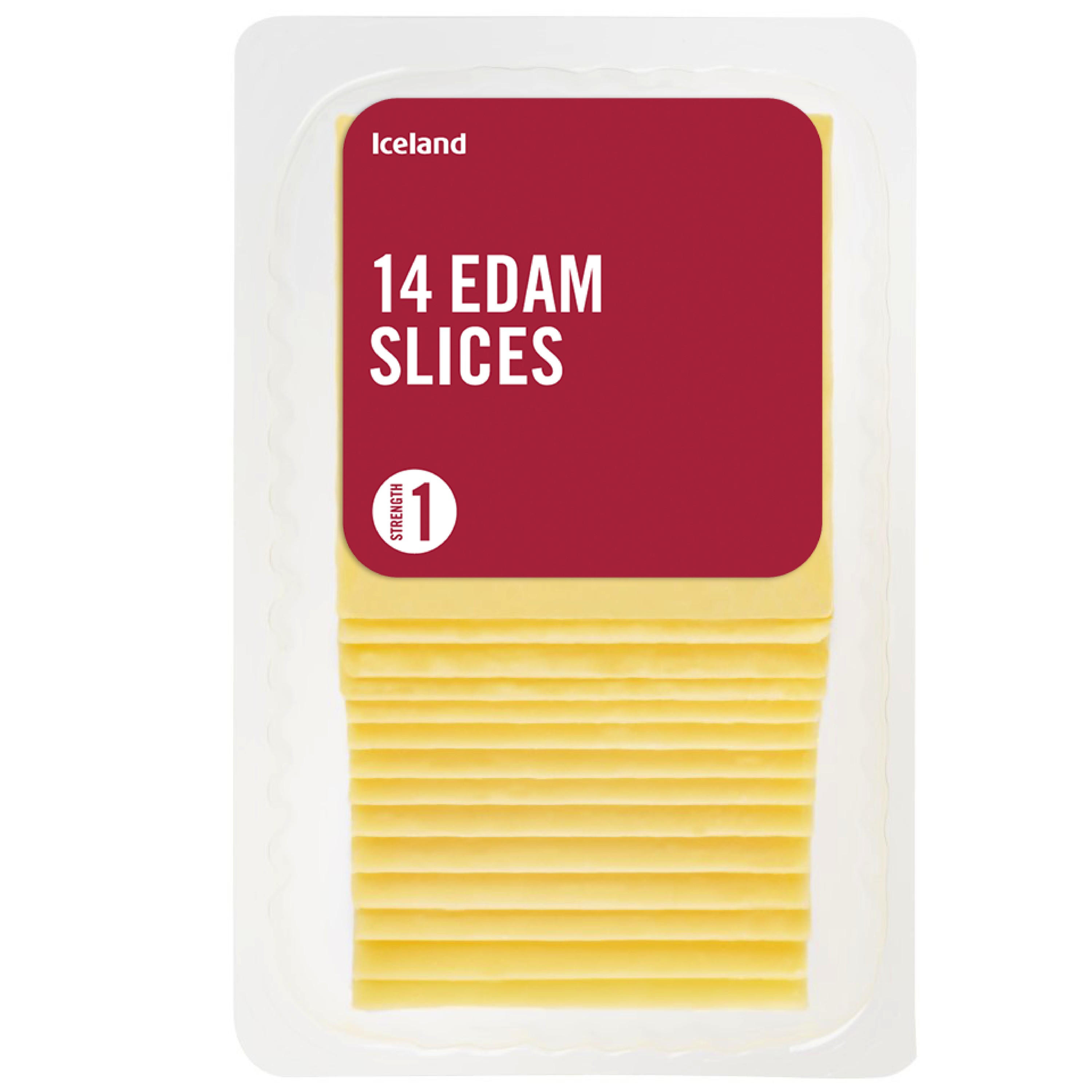 Iceland 14 Edam Slices 350g Grated & Sliced Cheese Iceland Foods