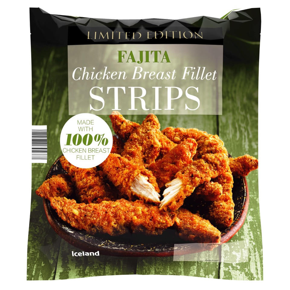 Iceland Fajita Chicken Breast Fillet Strips 600g Breaded & Battered Chicken Iceland Foods