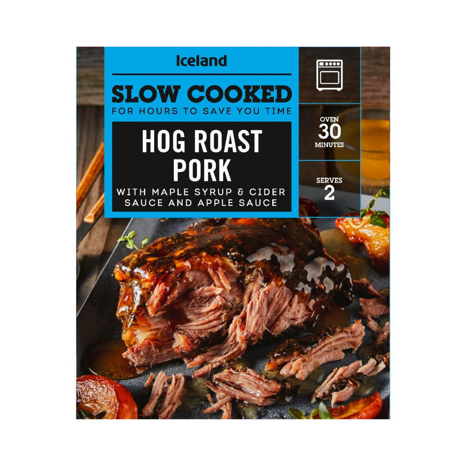 Iceland Hog Roast Pork with Maple Syrup and Cider Sauce and Apple Sauce 420g