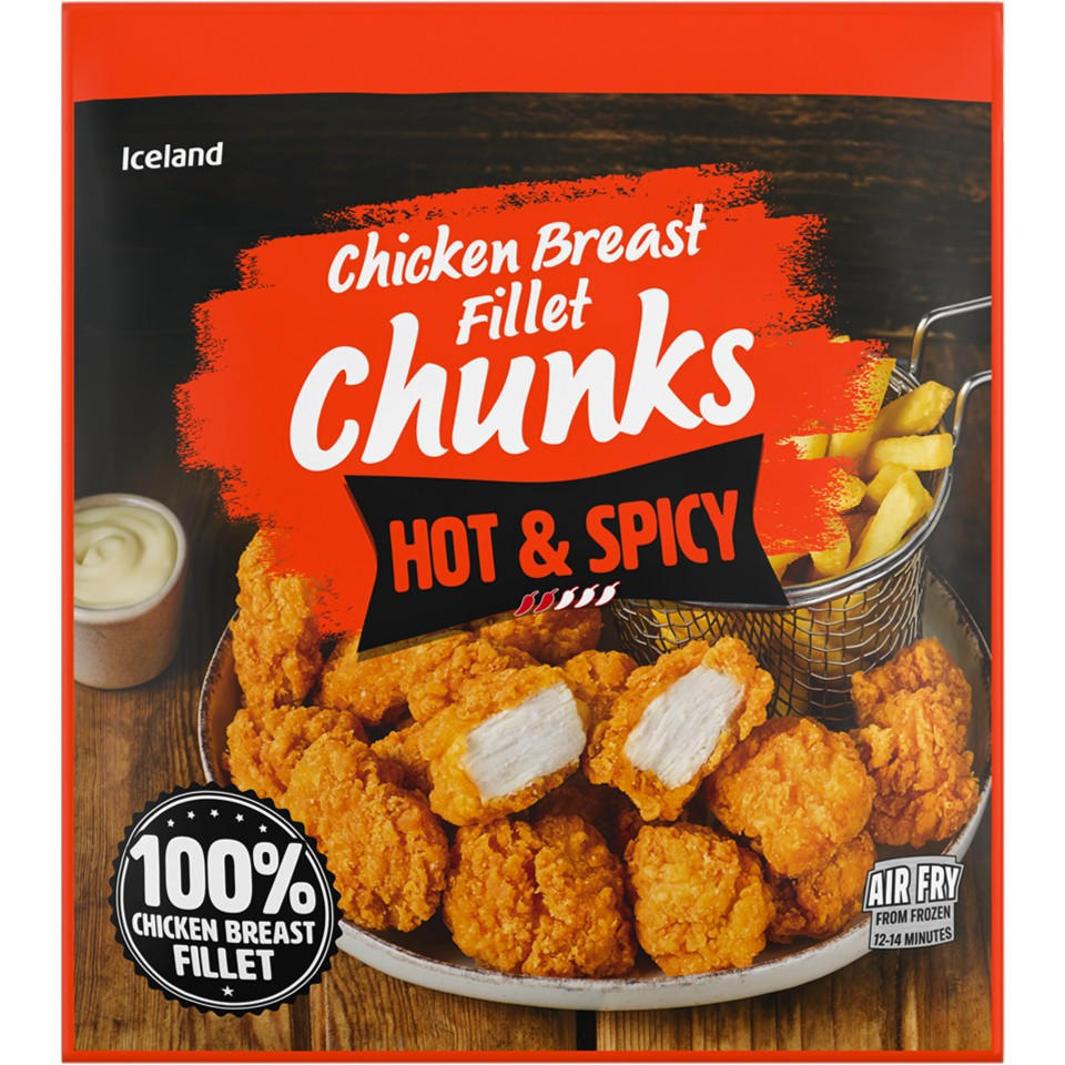 Iceland Hot & Spicy Chicken Breast Fillet Chunks 500g