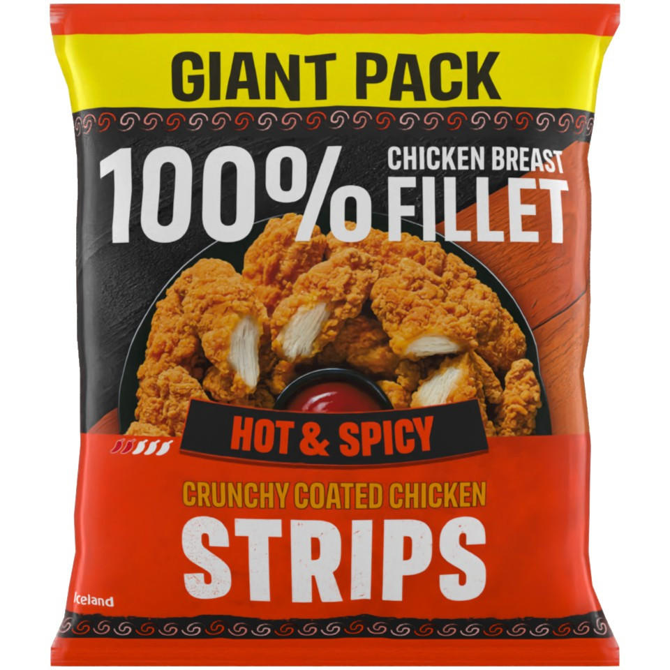 Iceland Hot & Spicy Crunchy Coated Chicken Strips 1.6kg
