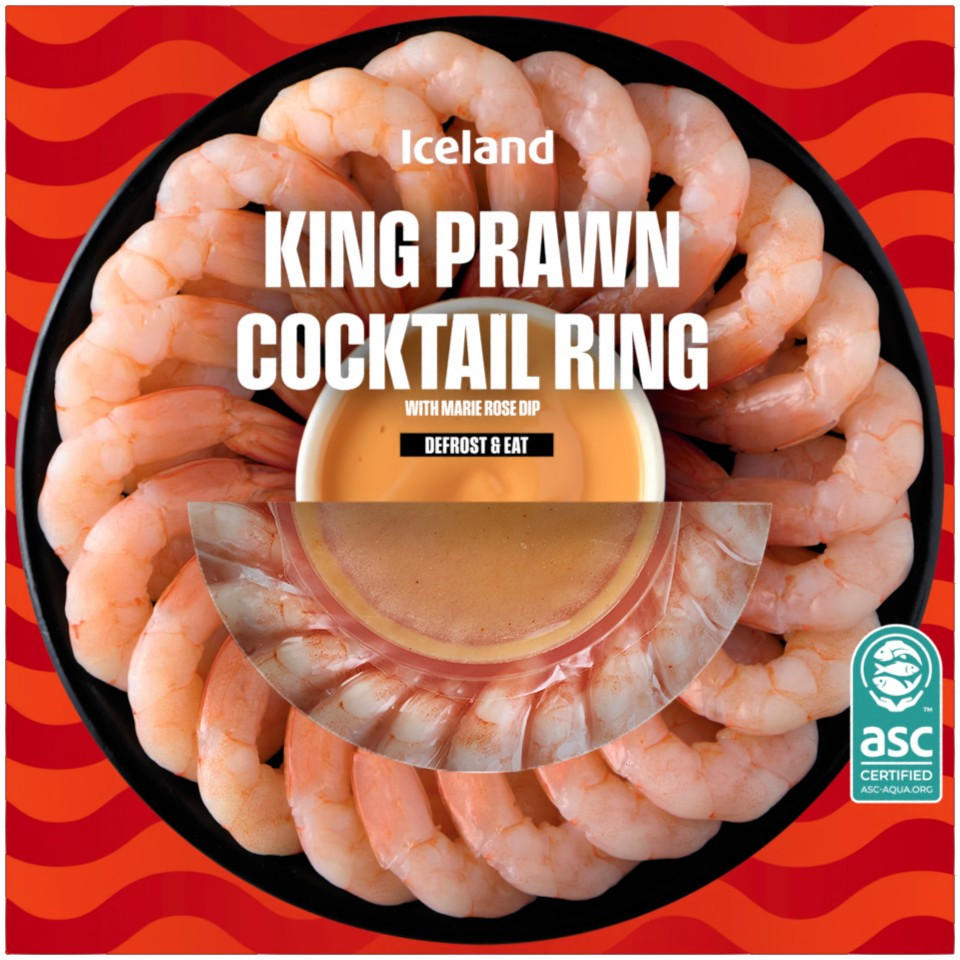 Iceland King Prawn Cocktail Ring with Marie Rose Dip 140g