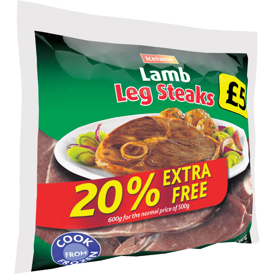 Iceland Lamb Leg Steaks 600g Lamb Iceland Foods
