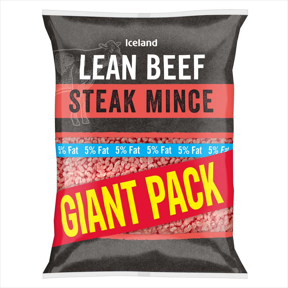 Iceland Lean Beef Steak Mince 1.8kg