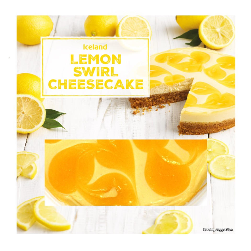 Iceland Lemon Swirl Cheesecake 500g Cheesecakes & Tarts Iceland Foods