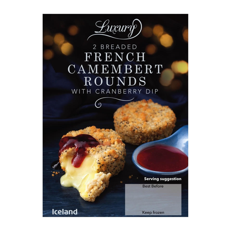 Iceland Luxury 2 Foods Camembert | | Breaded Rounds 200g Iceland Food Frozen with French Dip Cranberry Party