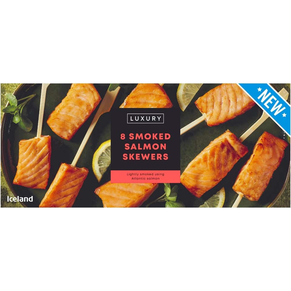 Iceland Luxury 8 Smoked Salmon Skewers 160g Iceland Foods