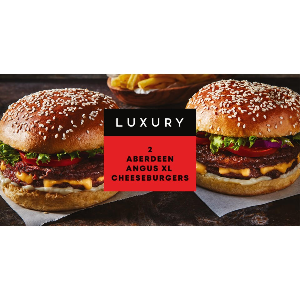 Iceland Luxury Aberdeen Angus Xl Cheeseburgers 366g Burgers Iceland