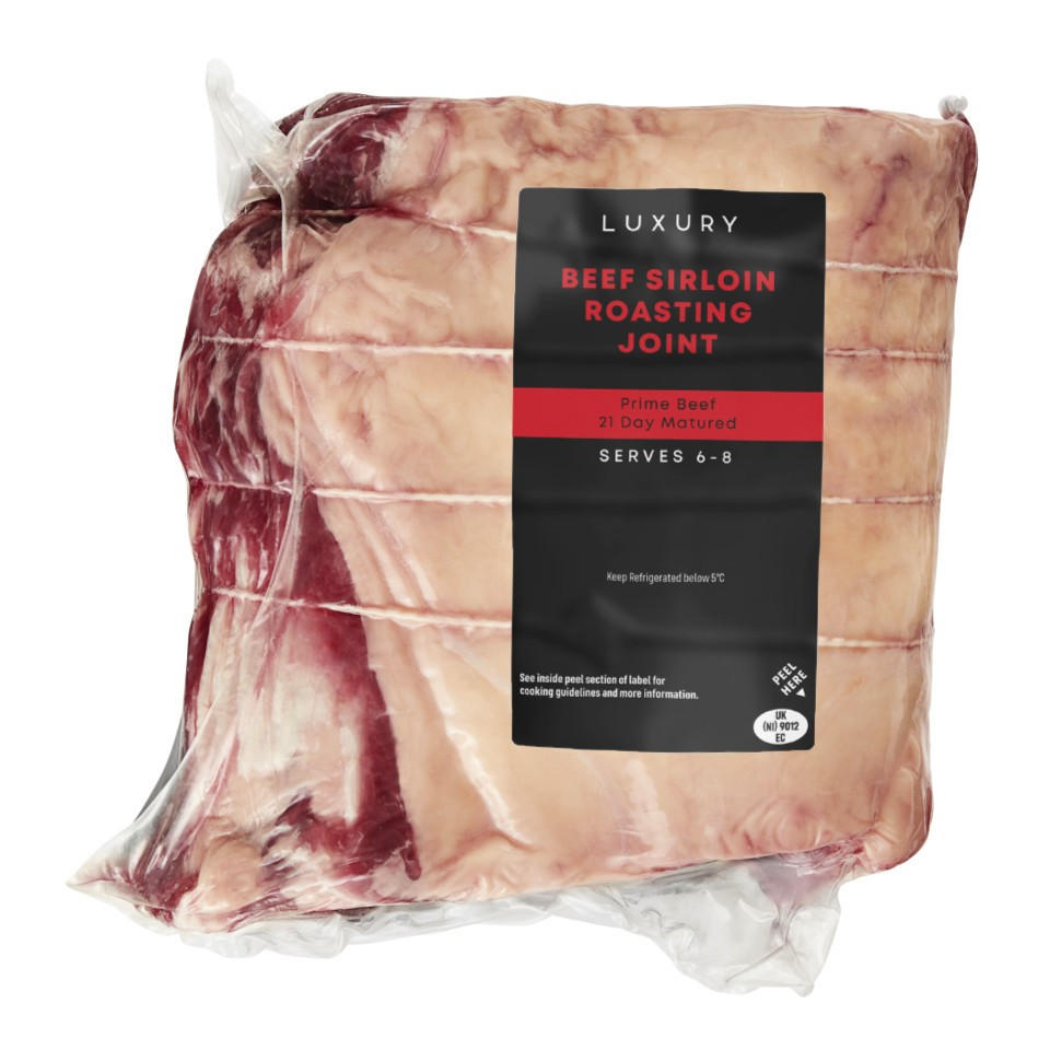 Iceland Luxury Beef Sirloin Roasting Joint 1kg 1.4kg Beef Iceland
