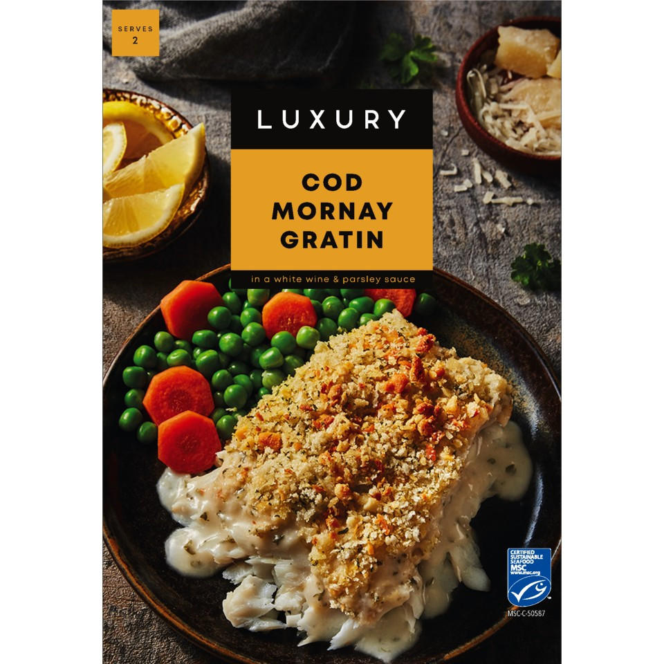 Iceland Luxury Cod Mornay Gratin in a White Wine & Parsley Sauce 400g Fish Pies & Meals