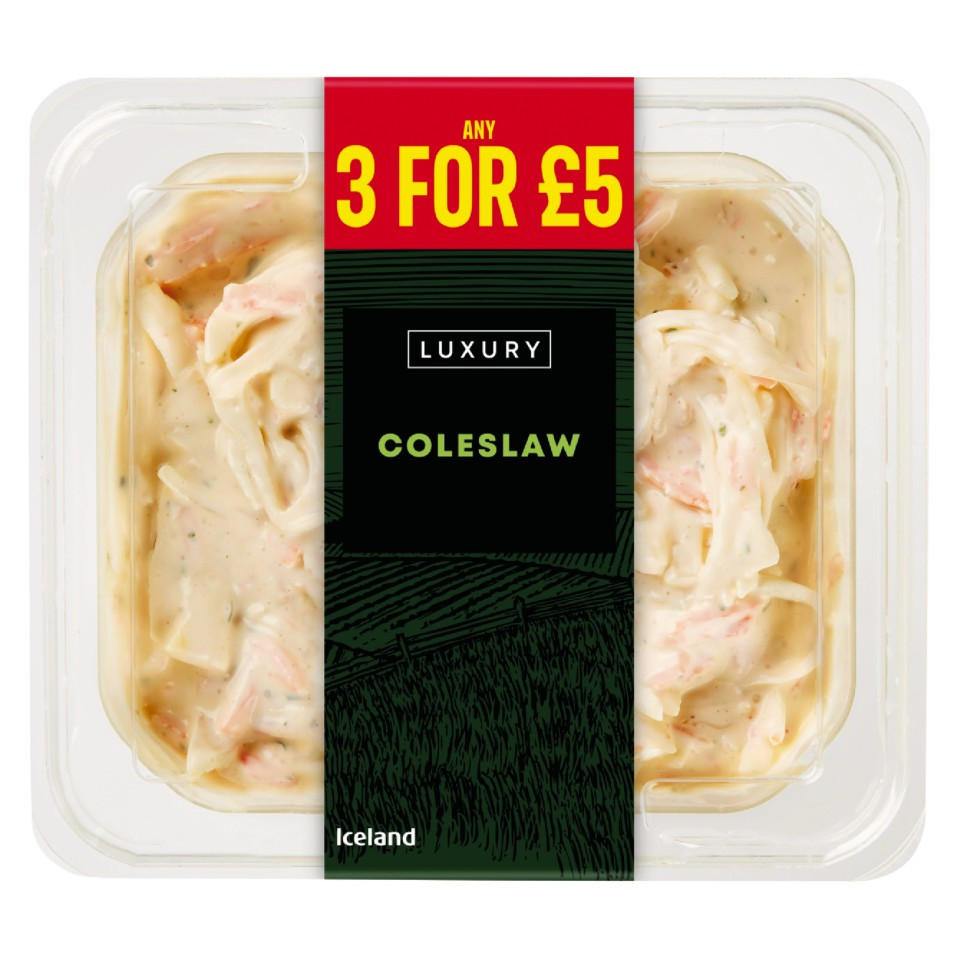 Iceland Luxury Coleslaw 3 for £5 600g