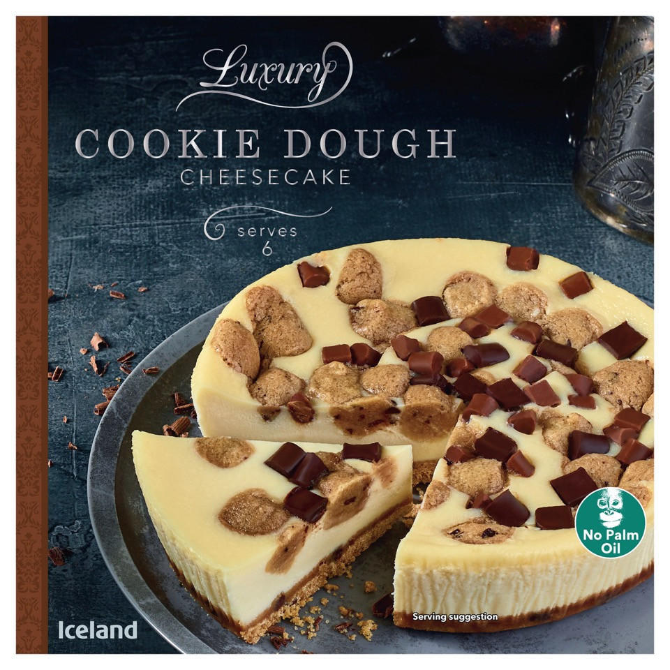Iceland Luxury Cookie Dough Cheesecake Serves 20 20g   Luxury ...