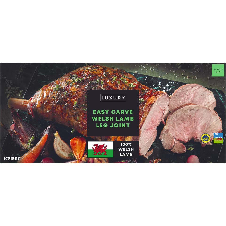 Iceland Luxury Easy Carve Welsh Lamb Leg Joint 1kg Lamb Iceland Foods