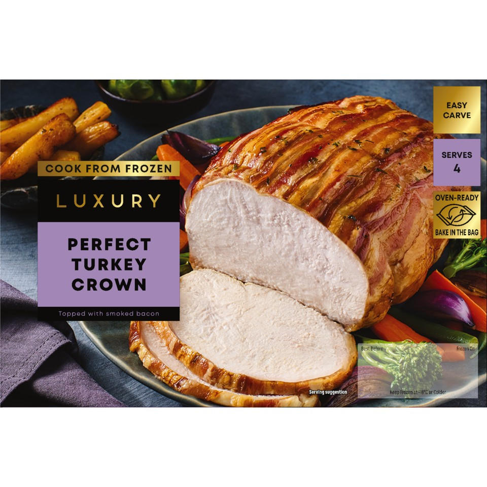 Iceland Luxury Perfect Turkey Topped in Bacon 1kg, folic acid free