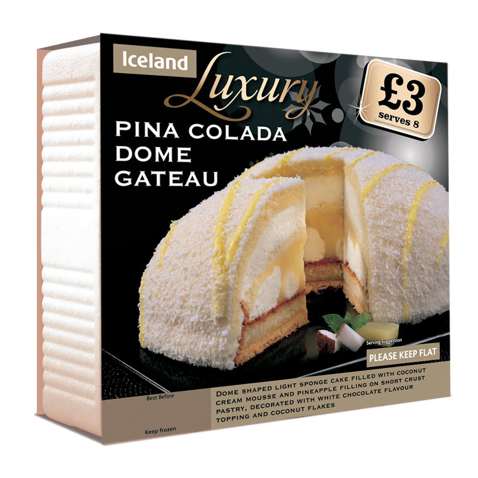 Iceland Luxury Pina Colada Dome Gateau 6g Christmas Party Food Iceland Foods