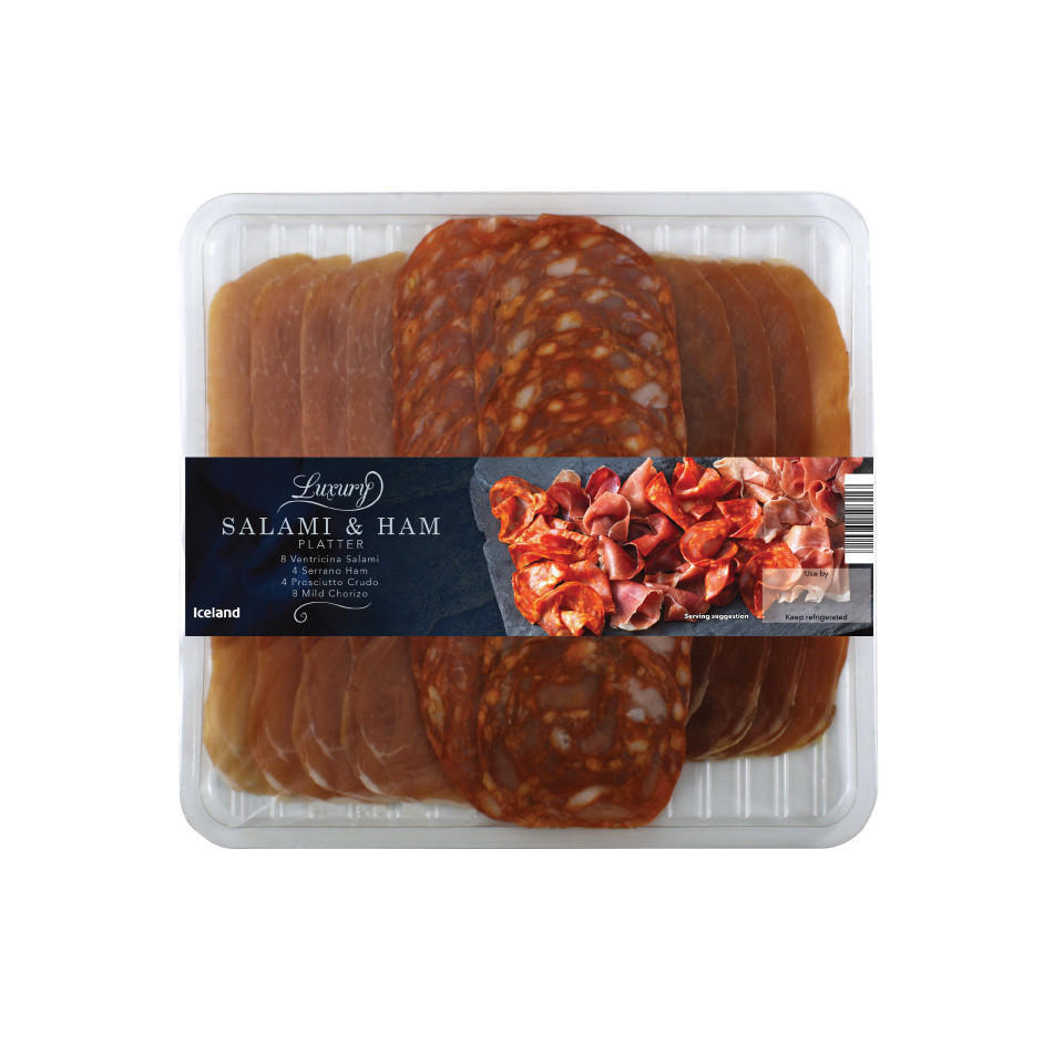 Iceland Luxury Salami and Ham Platter 200g Continental Meats