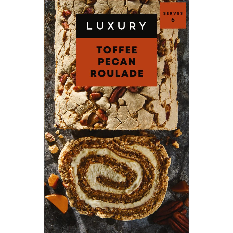 Iceland Luxury Toffee Pecan Roulade 420g, folic acid free