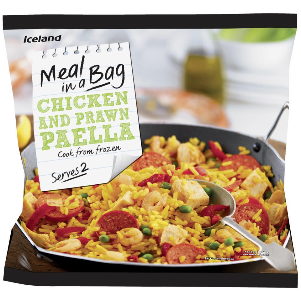 Iceland Meal in a Bag Chicken and Prawn Paella 750g Spanish & Mexican