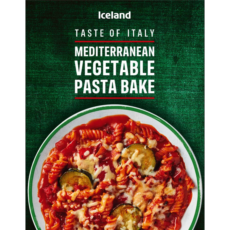 Iceland Mediterranean Vegetable Pasta Bake 400g, folic acid free