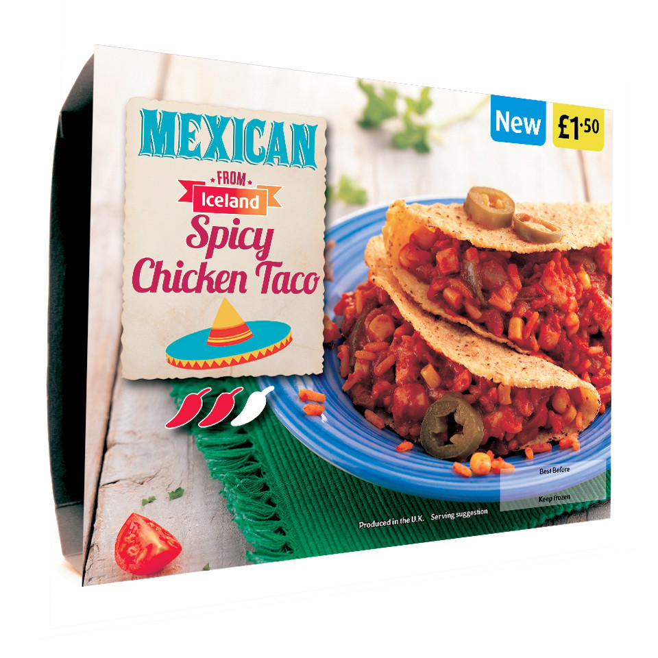 Iceland Mexican Spicy Chicken Taco 350g Spanish & Mexican Iceland Foods