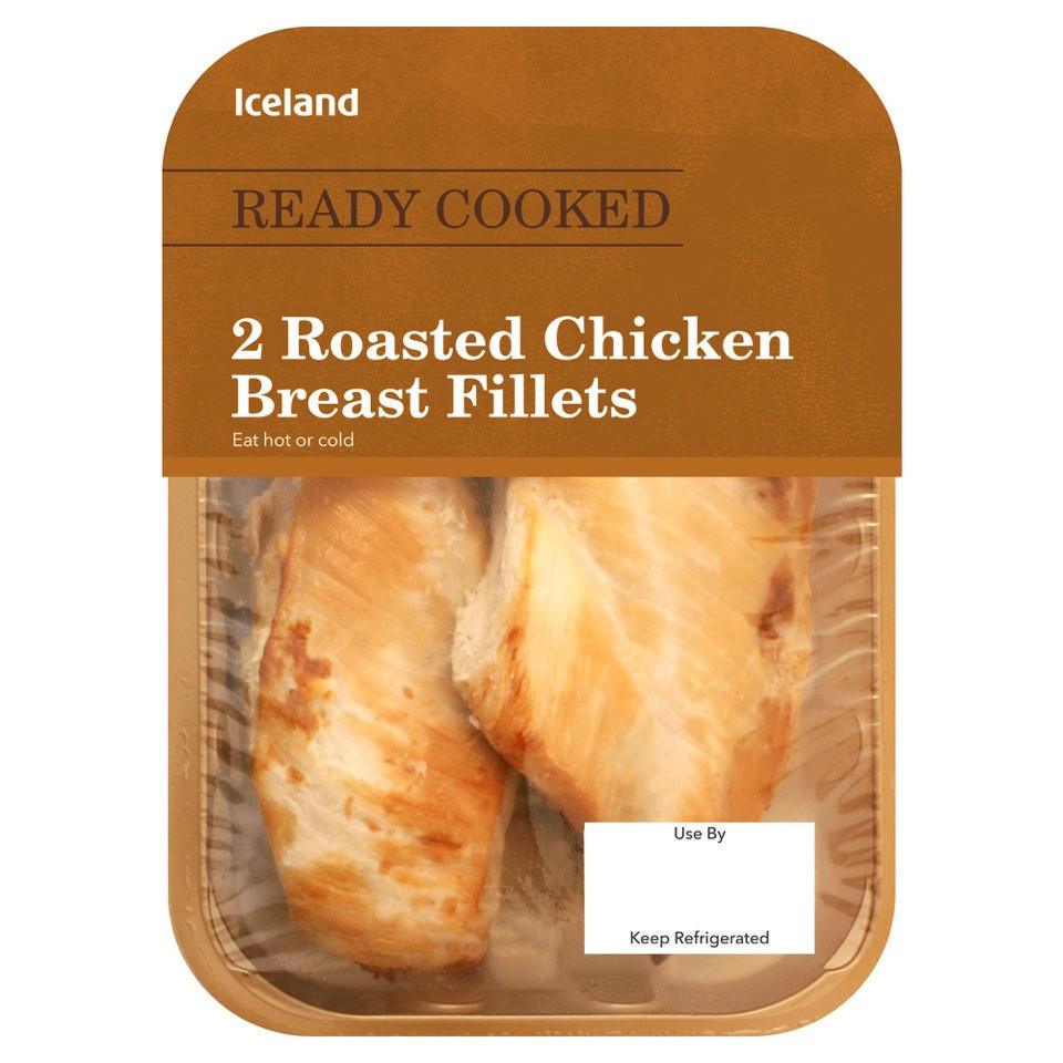 Iceland Ready Cooked 2 Roasted Chicken Breast Fillets 235g Chicken