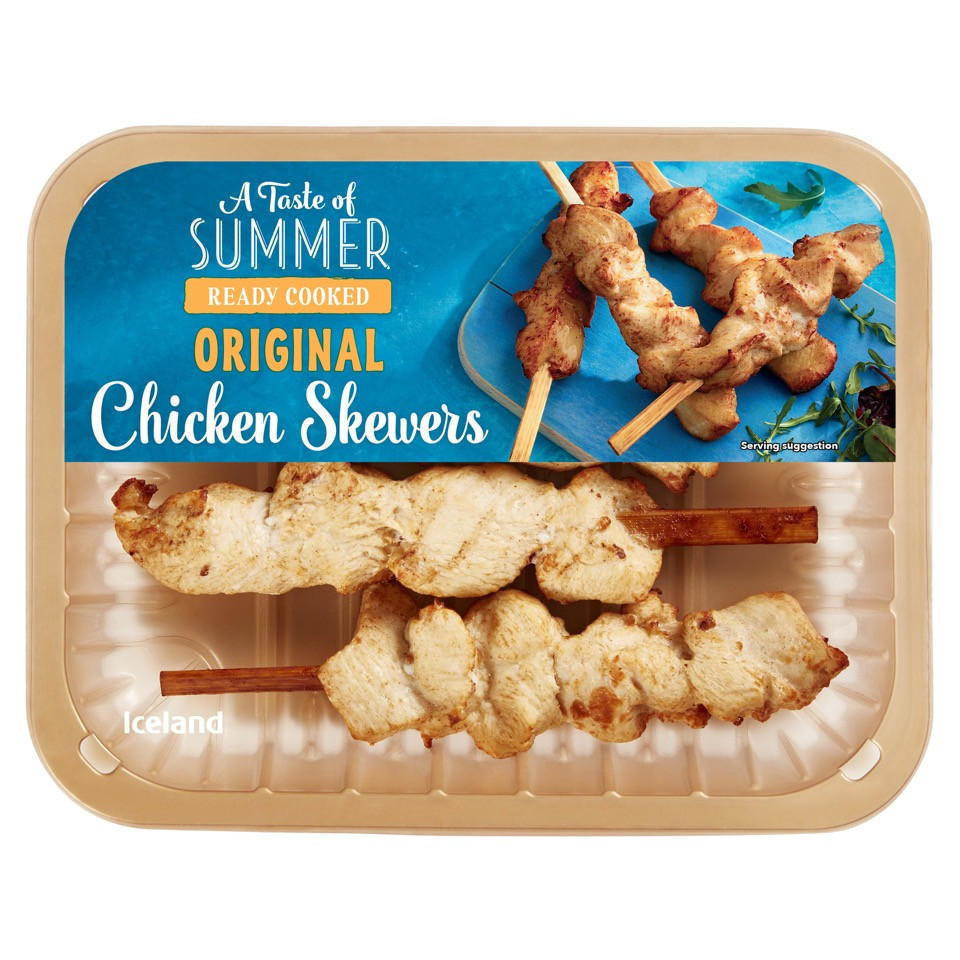 Iceland Ready Cooked Original Chicken Skewers 235g Chicken & Turkey