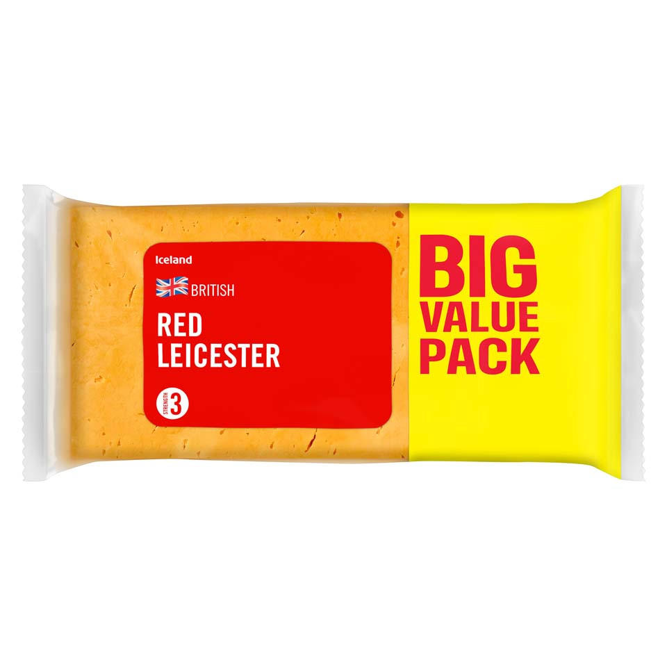 Iceland Red Leicester 1.05kg | British Regional Cheese | Iceland Foods