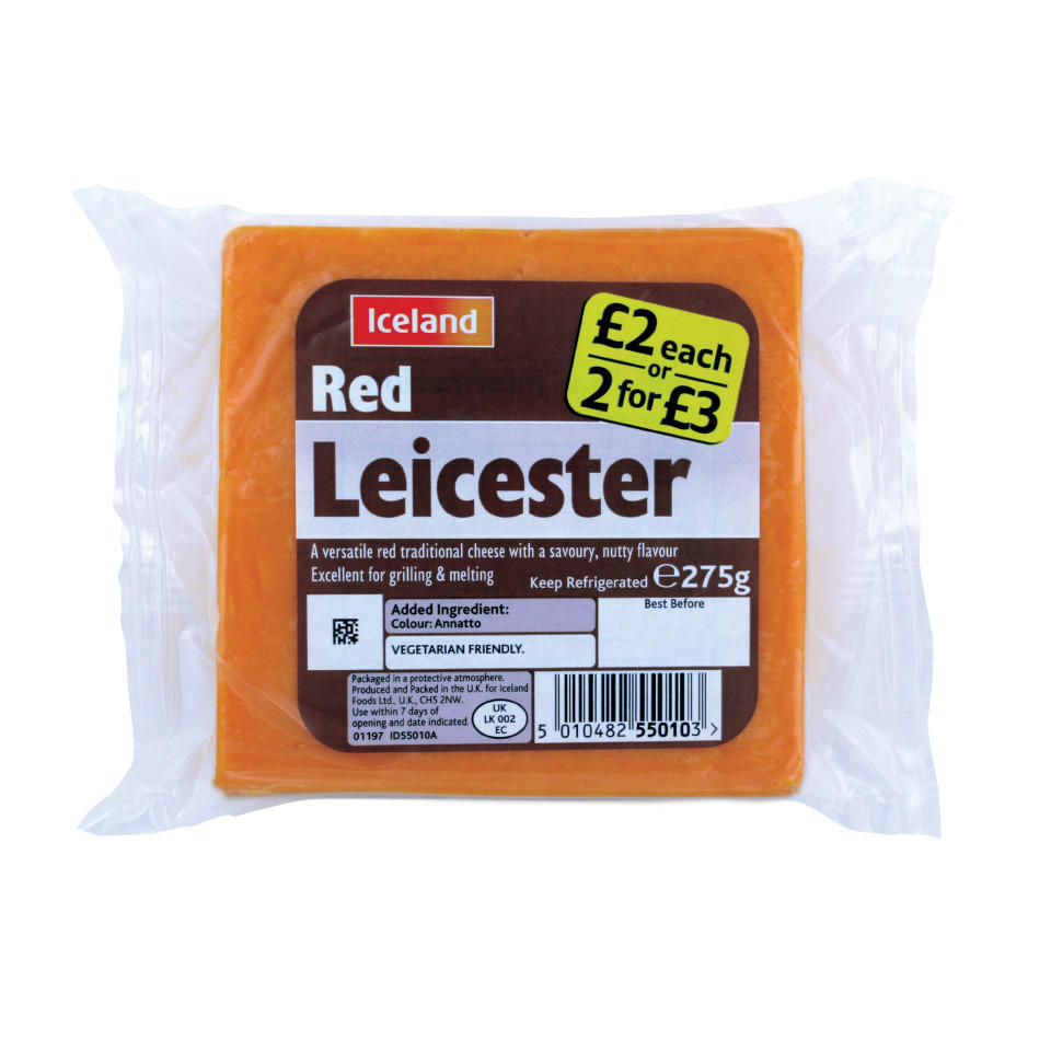 Iceland Red Leicester 275g British Regional Cheese Iceland Foods