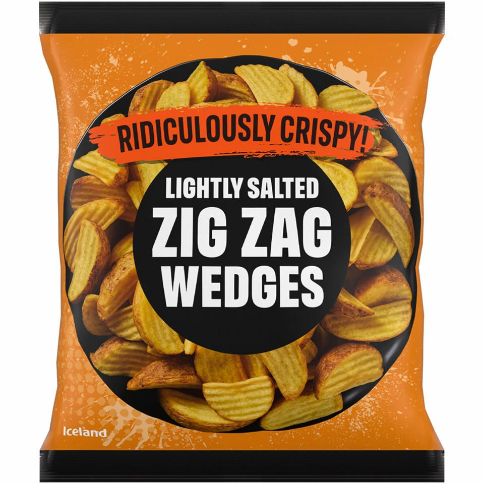 Iceland Ridiculously Crispy! Lightly Salted Zig Zag Wedges 900g