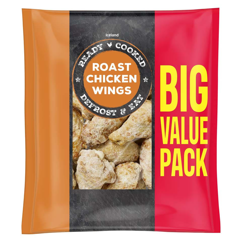 Iceland Ready Cooked Roast Chicken Wings 1.2kg | Chicken | Iceland Foods